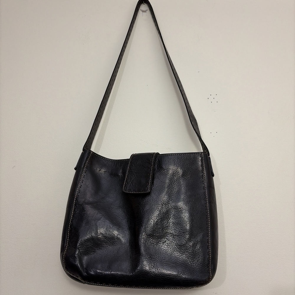 Fossil Black Leather Shoulder Bag
